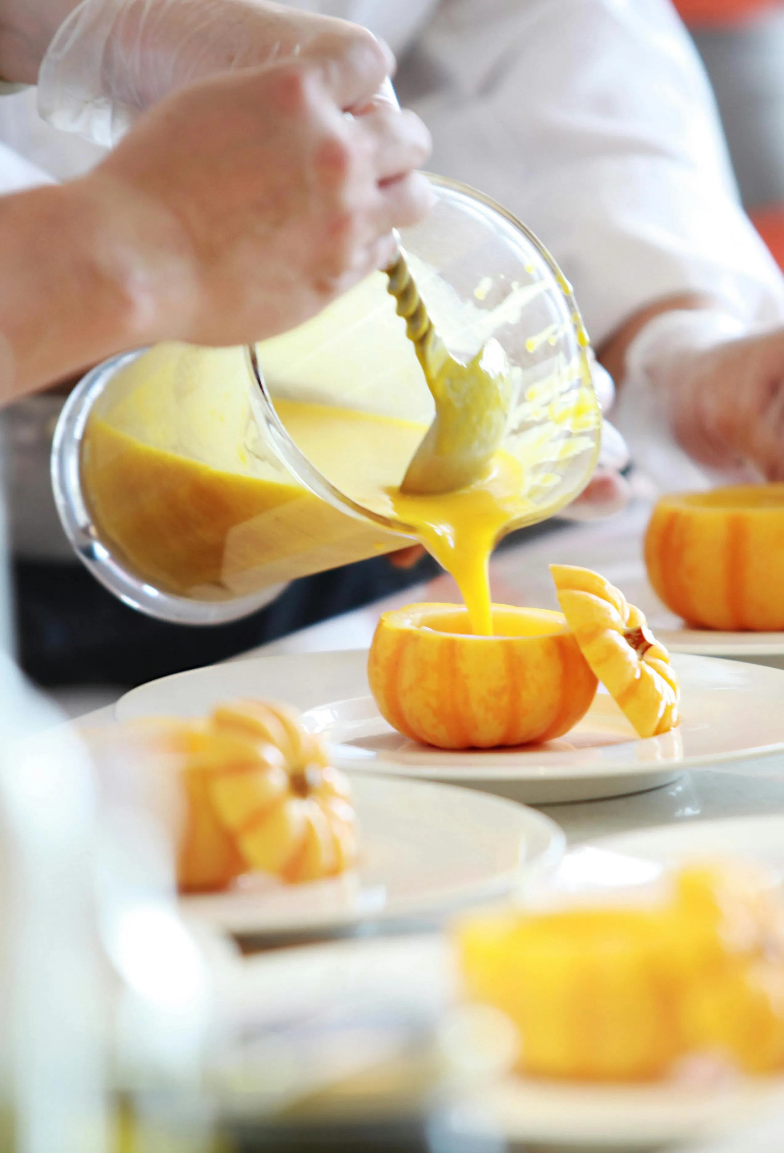 Blurred Figure in Cityscape